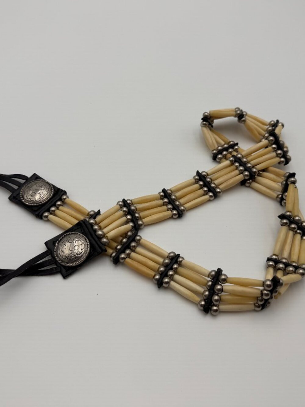 Vintage Bone Bead Tribal Style Necklace